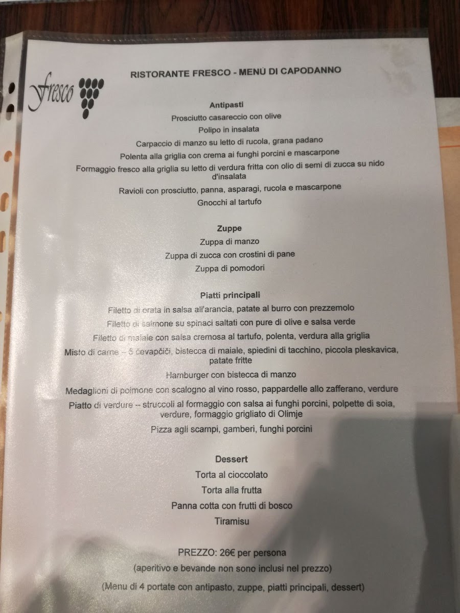 Menu Restavracija Fresco-1